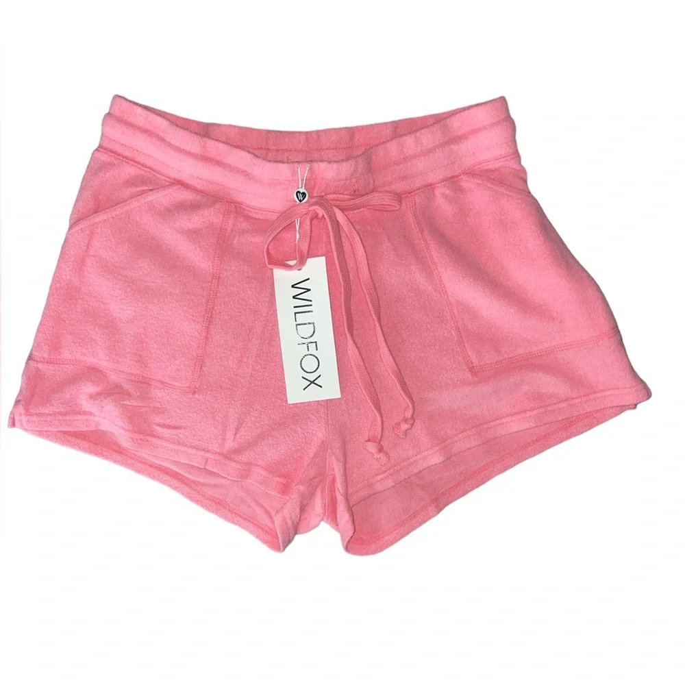 NWT Wildfox Norah Terry Lounge Shorts in Bubblegum